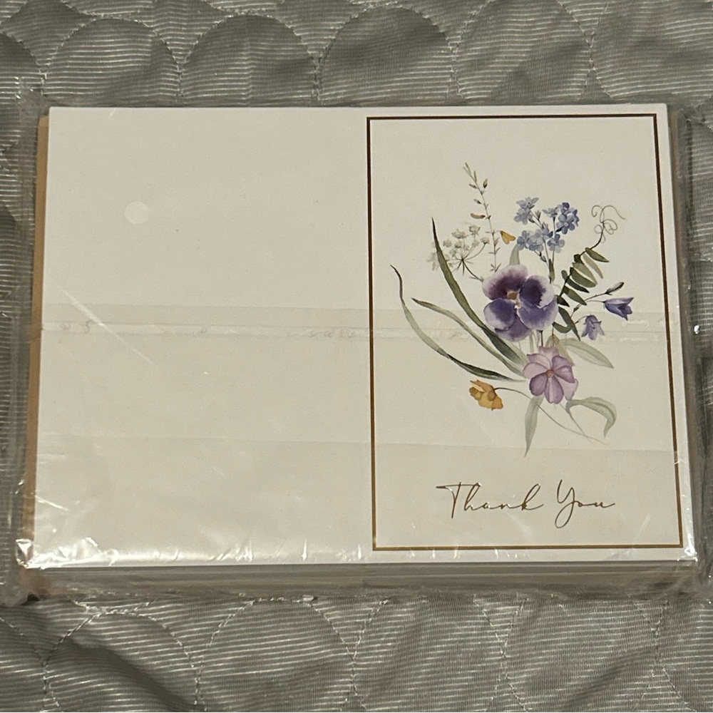 Floral Thank You Cards Blank Comes with envelope and stickers 50pcs